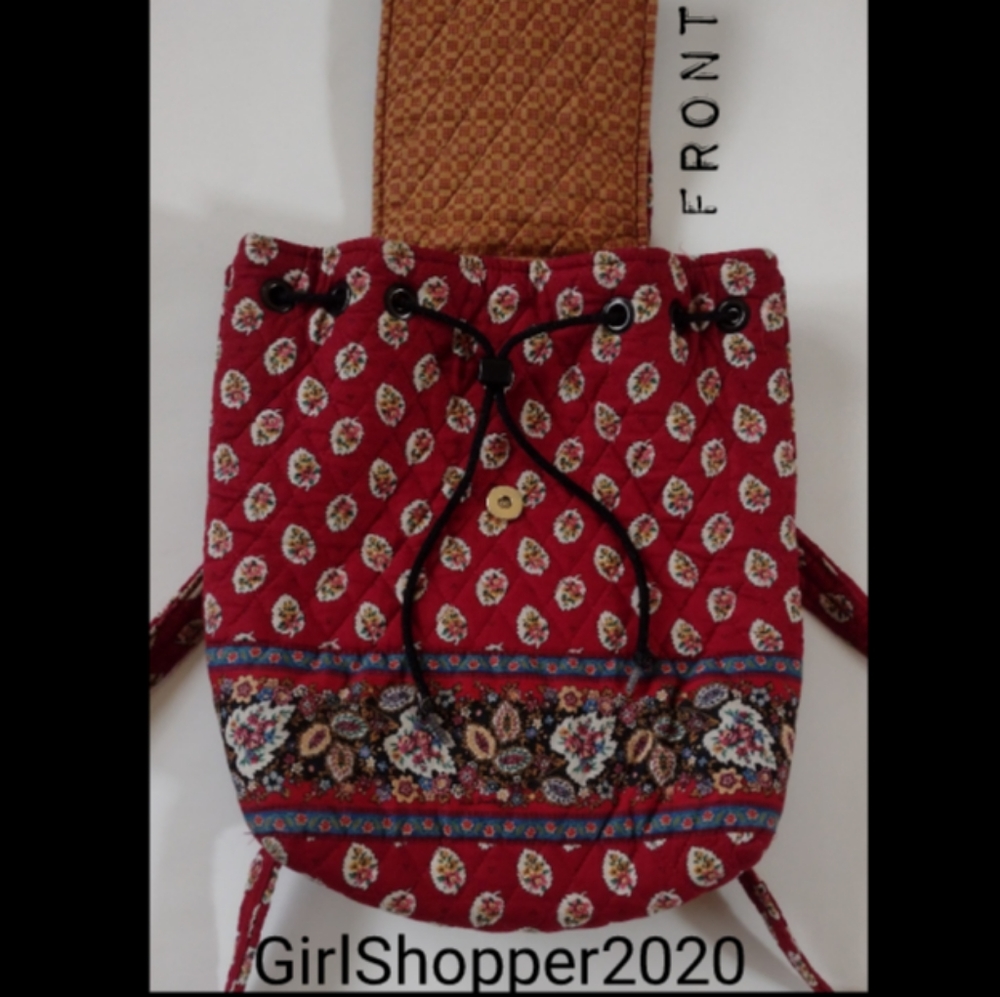 ‼️VERA BRADLEY Red Leaf Backpack - Picture 5 of 6
